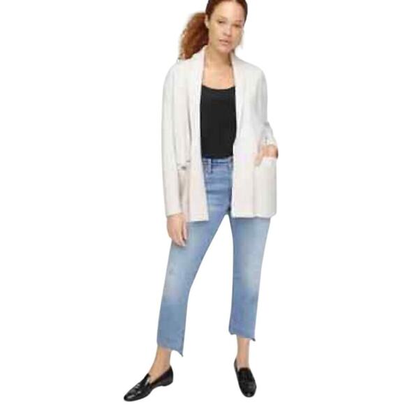 J. Crew Camie Blush Pink Sweater Blazer, Shawl Collar, Relaxed Office Casual XL - Picture 3 of 9